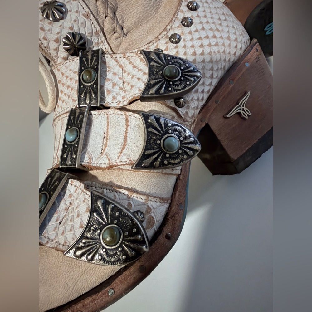 Lane Boots SHOWDOWN Ankle Booties in Alabite/Ceramic
Crackle Sz 6 - Picture 16 of 16